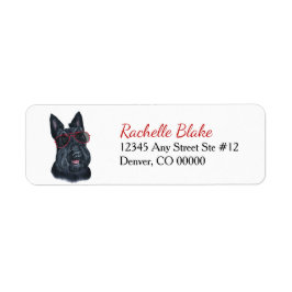 Etiqueta Scottish Terrier Sunglasses Return Address
