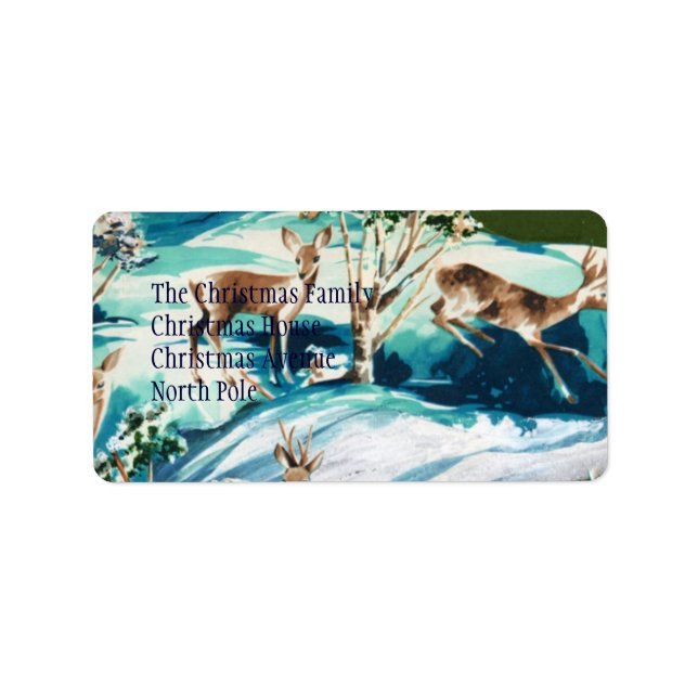 Etiqueta Scrapbook Deer (Frente)