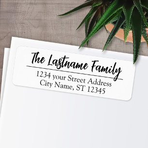 Etiqueta Script de bendición de nombre de familia de Person