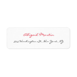 Etiqueta Script de escritura a mano Profesional blanco únic