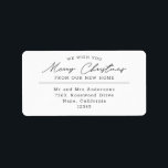 Etiqueta Script Merry Christmas New Home Return Address<br><div class="desc">Script Merry Christmas New Home Return Address Label.</div>