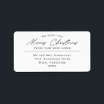 Etiqueta Script Merry Christmas New Home Return Address<br><div class="desc">Script Merry Christmas New Home Return Address Label.</div>