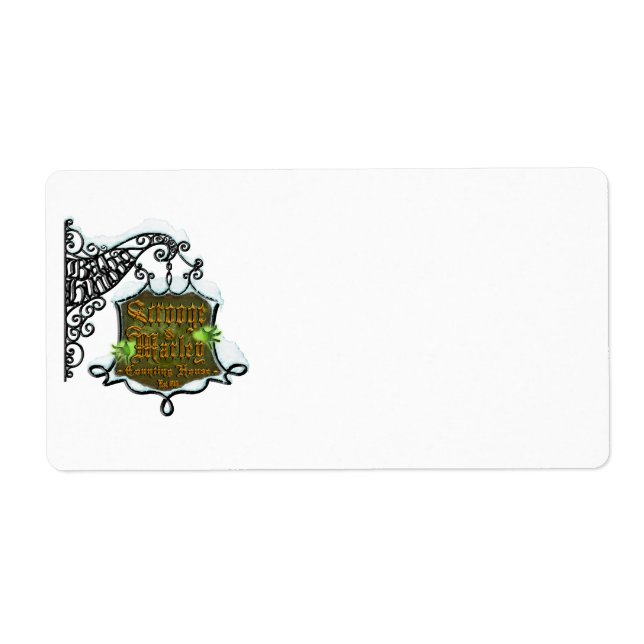 Etiqueta ScroogeHauntedSign (Frente)