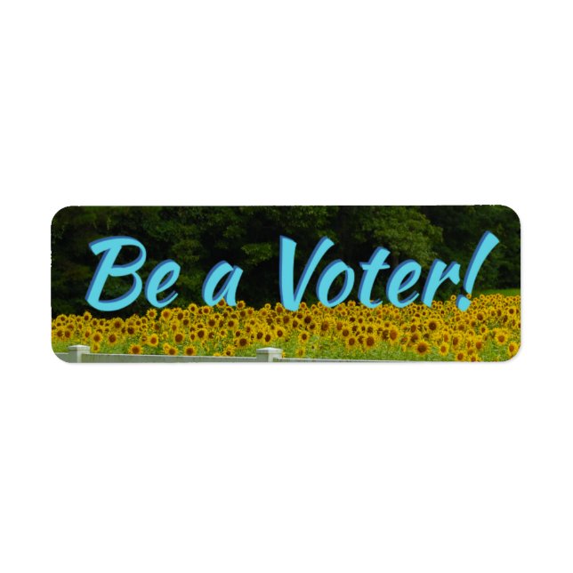 Etiqueta Sé Un Votante - Sunflowers (Frente)