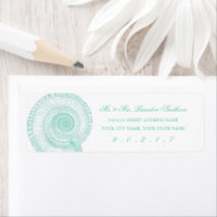 Seafoam Green Seashell Return Address Label