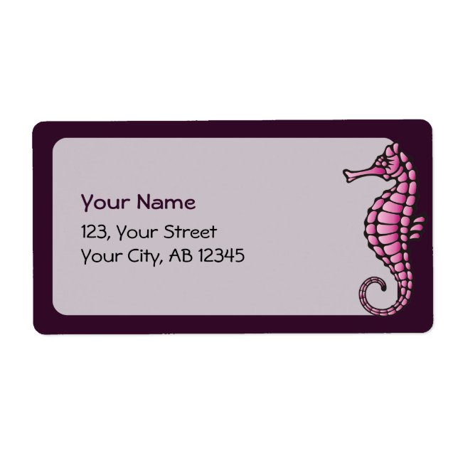 Etiqueta Seahorse Pink (Frente)