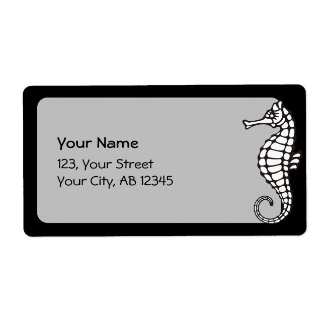 Etiqueta Seahorse White (Frente)