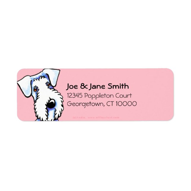 Etiqueta Sealyham Terrier Bubble Gum Pink (Frente)
