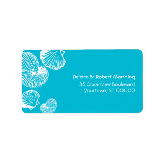 Etiqueta Seashell Beach Address Label