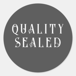 etiqueta SELLADA DE CALIDAD para el embalaje