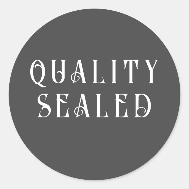 etiqueta SELLADA DE CALIDAD para el embalaje (Anverso)