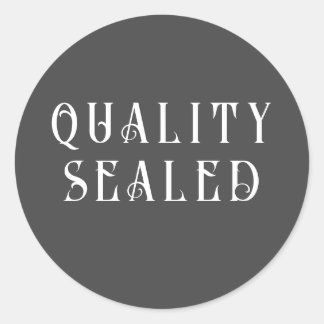 etiqueta SELLADA DE CALIDAD para el embalaje
