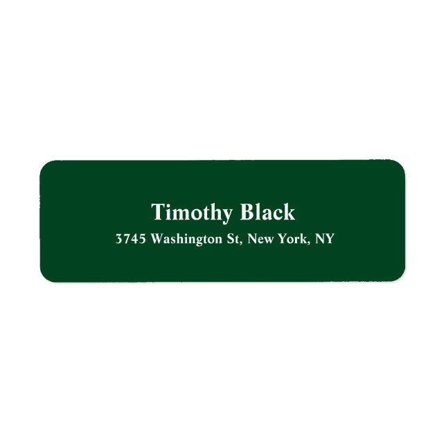 Etiqueta Selva Verde Elegante Plata Estilo Moderno (Frente)