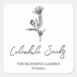 Etiqueta Semillas de Calendula