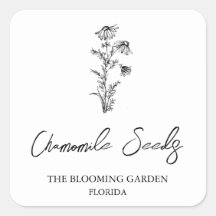 Etiqueta Semillas de Chamomile