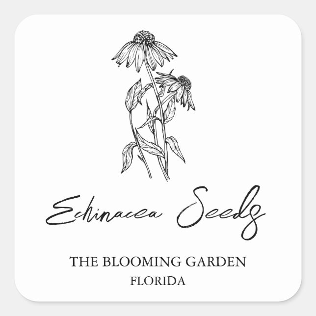 Etiqueta Semillas de Echinacea (Anverso)