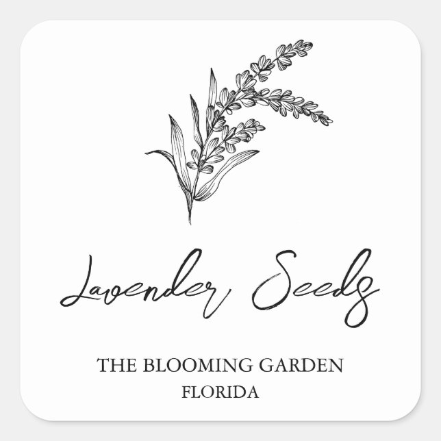 Etiqueta Semillas de lavanda (Anverso)