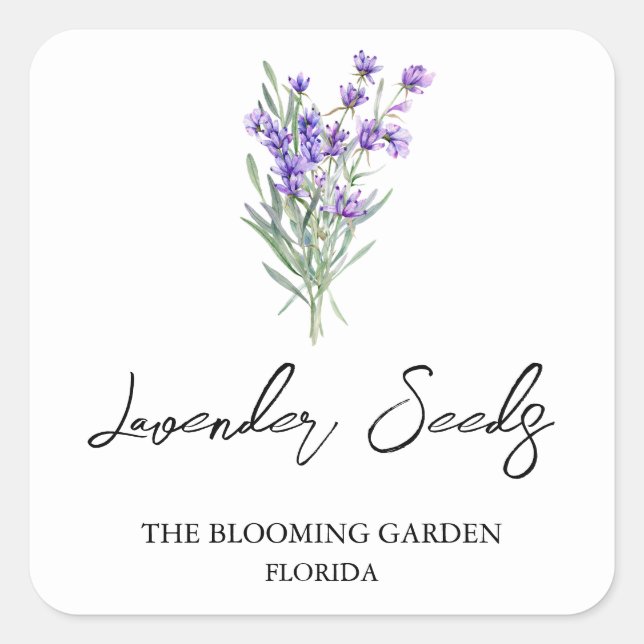 Etiqueta Semillas de lavanda (Anverso)