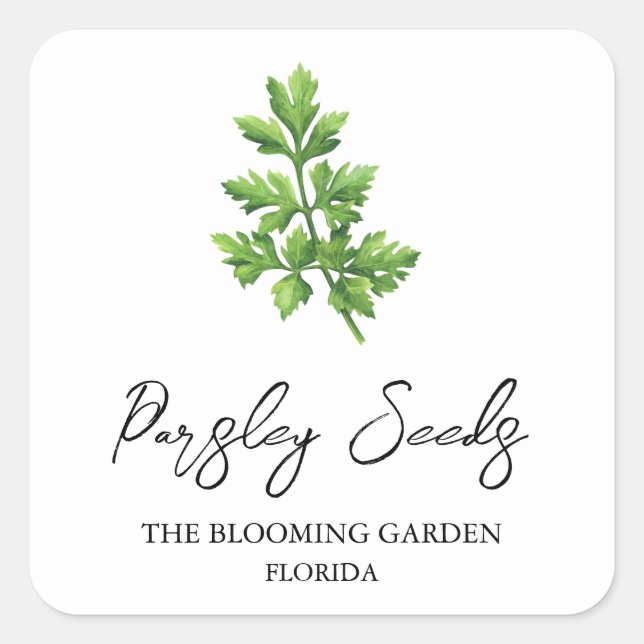 Etiqueta Semillas de Parsley (Anverso)