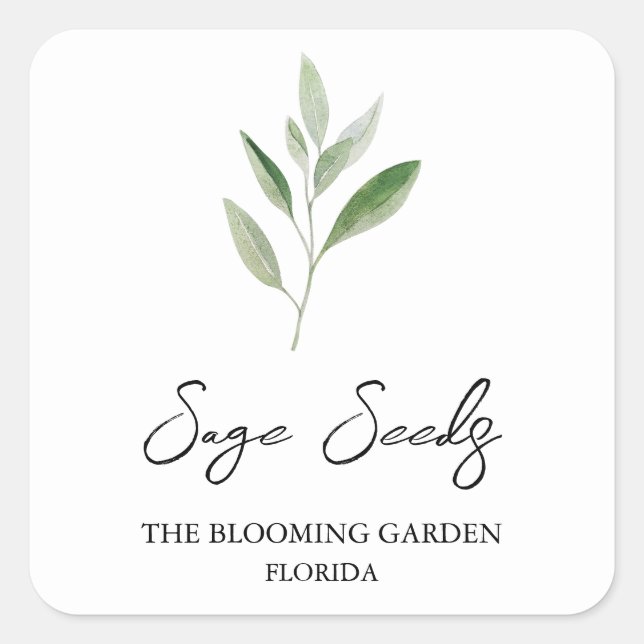 Etiqueta Semillas de sabio (Anverso)