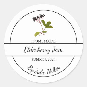 Etiqueta sencilla casera de jamba de Elderberry
