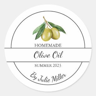 Etiqueta sencilla de aceite de oliva casero