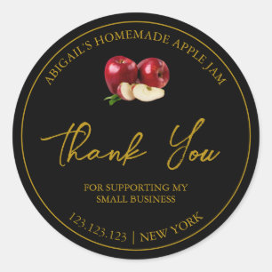 Etiqueta sencilla de Apple Jam Gracias