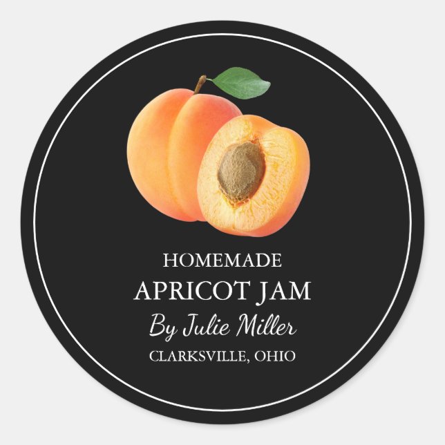 Etiqueta sencilla de Apricot Jam (Anverso)