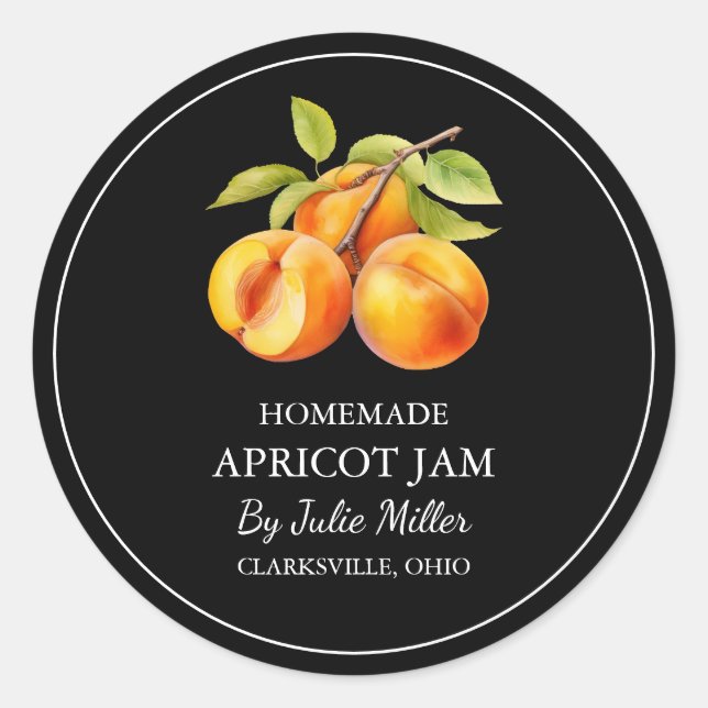Etiqueta sencilla de Apricot Jam (Anverso)