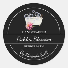 Etiqueta sencilla de baño de burbujas caseras de D