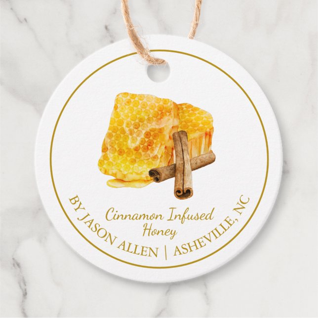 Etiqueta sencilla de canela de Honeycomb con canel (Anverso)
