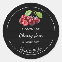 Etiqueta sencilla de cerezo casero