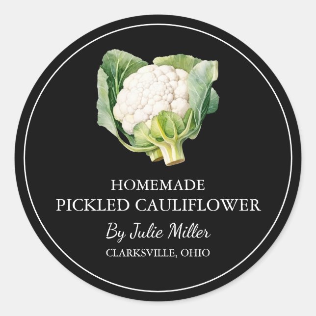 Etiqueta sencilla de coliflor de pollo casero (Anverso)
