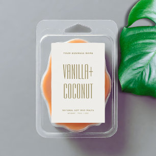 Etiqueta sencilla de fusión de cera de soja de mar