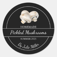 Etiqueta sencilla de hongos recolectados caseros