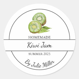 Etiqueta sencilla de jam Kiwi casera