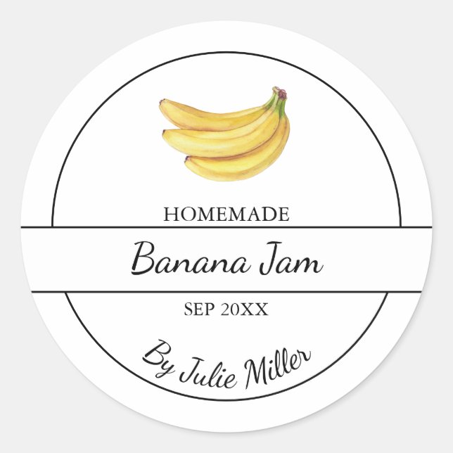 Etiqueta sencilla de jamón bananero casero (Anverso)