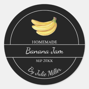 Etiqueta sencilla de jamón bananero casero   Negro