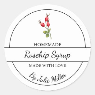 Etiqueta sencilla de jarabe de cadera casera