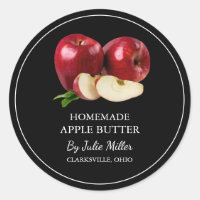 Etiqueta sencilla de manteca de manzana casera