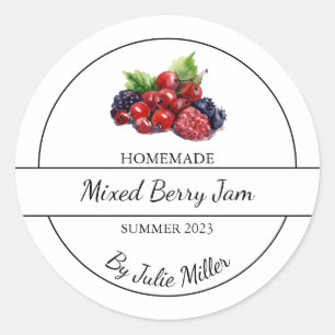 Etiqueta sencilla de mermelada de berry mixta case