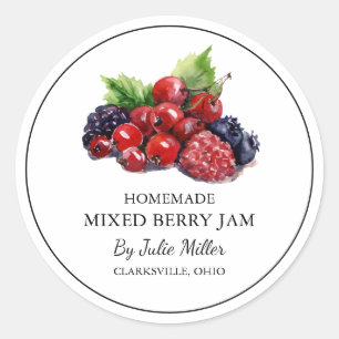 Etiqueta sencilla de mermelada de berry mixta case