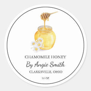 Etiqueta sencilla de miel con Chamomile