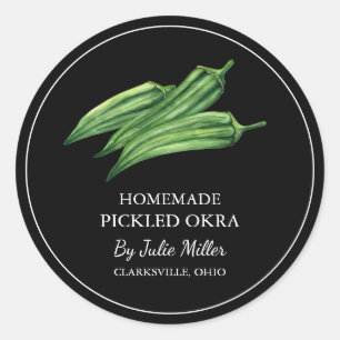 Etiqueta sencilla de Okra con rosca casera