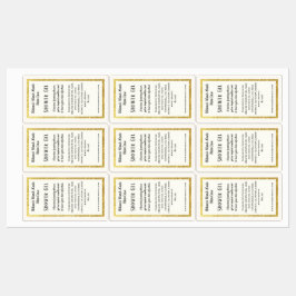 Etiqueta sencilla de producto para el gel de ducha