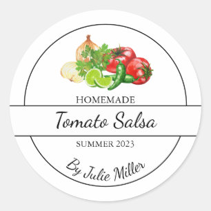 Etiqueta sencilla de salsa de tomate casera
