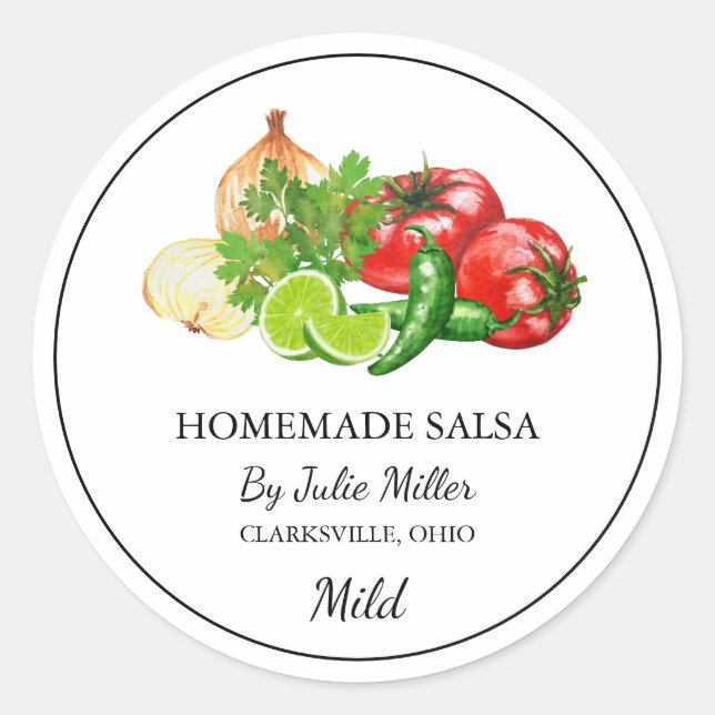 Etiqueta sencilla de salsa de tomate casera (Anverso)