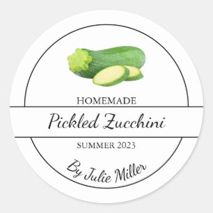 Etiqueta sencilla de Zucchini casera