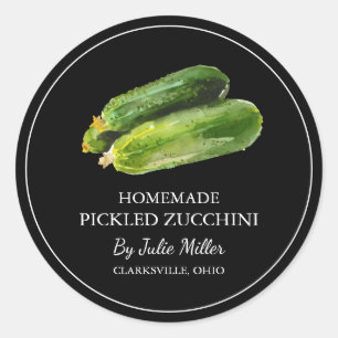 Etiqueta sencilla de Zucchini casera