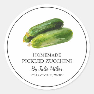 Etiqueta sencilla de Zucchini casera